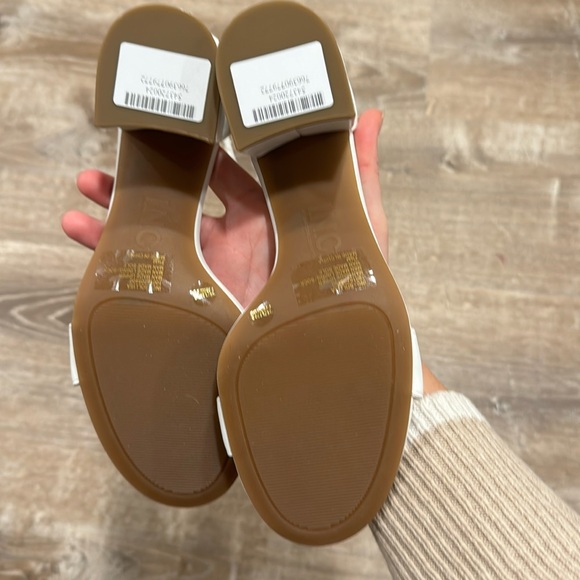 INC Womens White Arch Support Sollisa Round Toe Block Heel Heeled Sandal 7.5 M - Picture 7 of 7